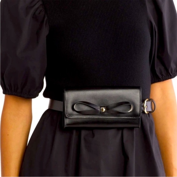 Kate Spade adjustable Bow Belt Bag size s/m genuine leather NWT NIB - Picture 4 of 8